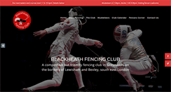 Desktop Screenshot of blackheathfencing.org.uk